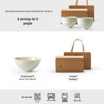 Jingdezhen Underglaze Ceramic Rice Bowl Set nefritas