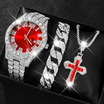 Watch 3-Piece Watch Fashion Belt Watch Quartz Watch Versatile Watch