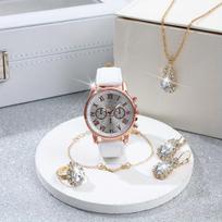 6-Piece Set Ladies Watch Fashion Ladies Watch watch + bracelet + jewelry set