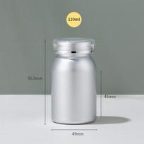 Mėginio tabletės pakavimo buteliuko talpyklos tablečių pakuotojas plastikiniai stiklainiai Kapsuliniai buteliukai su dangteliu piliulei 100/120/150/225 ml Silver 120ml
