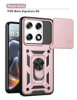 For Motorola Signature 5G Case Slide Camera Protection Armor Phone Case For Moto Signature Car Magnetic Holder Metal Ring Cover Motorola Signature
