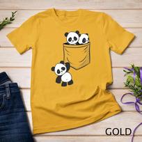 For Panda Lovers Cute Kawaii Baby Pandas In Pocket Unisex T-shirt 3 3XL