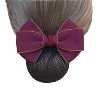 Ribbon Bun Snood Headwear Nurse Hair Clip Sweet Hair Net Cover  Office Fine Mesh Red