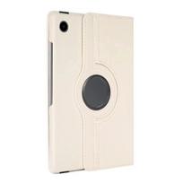 For Samsung Galaxy Tab A8 10.5 Case 360 Degree Rotating Leather Funda for Galaxy Tab A8 2021 SM-X200/SM-X205 Tablet Cases A8 10.5 SM-X200 X205 balta