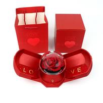 Surprise Flower Jewelry Box - Mysterious Unboxing With Rose Gold Dried Flowers & Hidden Love Drawer - Luxury Birthday Gift For H raudona