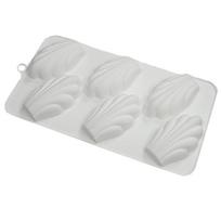 Madeleine Shell Baking Mold Silicone Material Dessert Mold Easy Release Pudding Mold  Bread Making 6-Cavity