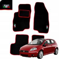 Velveliniai kilimėliai Fiat Grande Punto 2005-2012 Automobilio kilimėliai siuvinėjimas r