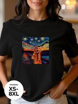 Oversized T-shirt with  Screaming Ginger Cat  print XL