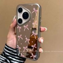 Slim Soft Silicone Phone Case Pura 70 Pro 60 With Pink Bow Design Anti-Drop Protection Customizable Creative Art Huawei Pura 80