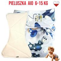 Pieluszka wielorazowa aio kieszonka bambus samoloty  nappime