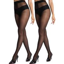 Honenna Sheer Tights For Women 2 Pairs Ultra Thin Reinforced T Crotch Control Top Pantyhose Stockings