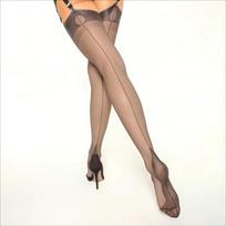 1/2/3Pairs Luxury Polyamide 80% Thigh High Stockings For Women, 8 Denier, Solid Color, Knit Fabric, Back Seam, Elegant & Sexy One Size