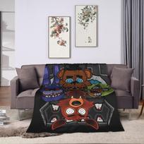 FNAF At Freddys Blankets Velvet Winter Portable Lightweight Thin Throw Blankets for Sofa Office Bedspreads Size: 75*100cm, Weight: 230 GSM