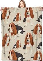 Lovely Dogs Pattern Soft Throw Blanket – Perfect for Animal & Flower Lovers, Friends, Couch, Bed, Car, Home, Camping, All-Season Size: 75*100cm, Weight: 230 GSM