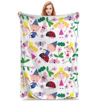 B-Ben And H-Holly Dreamy World Blankets Quality Super Soft Throw Blanket Winter Travel Couch Chair Sofa Bed Aesthetic Bedspread Size: 75*100cm, Weight: 230 GSM