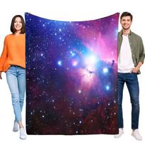 Vibrant 3D Galaxy Nebula Blanket Super Soft Flannel Fleece Throw for Bed Sofa Adults Kids Cozy Warm Home Decor Gift Size: 75*100cm, Weight: 230 GSM