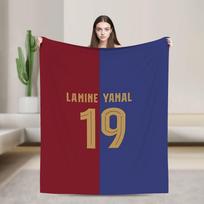 Lamine Y-Yamal Blankets Camping Flannel Throw Blanket For Home Decor Soft Design Quality Bedspread Gift Idea Size: 75*100cm, Weight: 230 GSM