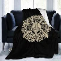 Norse Rune Print Flannel Fleece Plush Blanket Soft Warm Lightweight Cozy Fuzzy Throw Blankets for Bed Couch Sofa Travel Camping Size: 75*100cm, Weight: 230 GSM