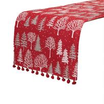 Christmas table runner 50x100 winter magic red