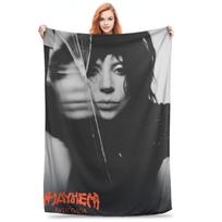 Lady Gaga Mayhem New Album Music Blanket Multi-function Fleece Sofa Throw Blanket for Home Bedroom Travel Throws Bedspread Quilt Size: 75*100cm, Weight: 230 GSM