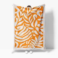 Vibrant Floral Fleece Blanket Soft Throw Blanket for Sofa Bed Living Room Decoration Gift Size: 75*100cm, Weight: 230 GSM