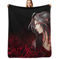 Wei Ying a Yiling Laozu / Mo dao Zu Shi MDZS Throw Blanket Shaggy Furry Soft Blanket for Bedroom Living Room Size: 75*100cm, Weight: 230 GSM