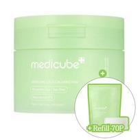 Medicube Exosome Cica Soothing Toner Pad Set –  100P(+Refill 100 sheets) with Centella, Niacinamide & Tea Tree for Sensitive Redness Relief