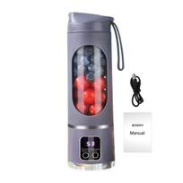 Portable Personal Blender with 450ml Cup Dual-Speed Electric Juicer for Smoothies Milkshakes Rechargeable Ice-Crushing Blender for Home Office Travel 3.7V violetinė