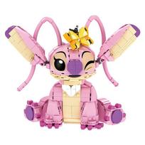 Stitch Angelis CP Statybiniai kaladėlės - Dideli animacinių filmukų žaislai su judančiomis ausimis Vaikų surinkimo dovana, skirta berniukams, mergaitėms, gimimo dienai pink