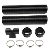 Diesels Heater Vent, Parking Heater T-Shaped 75mm Diesels Air Car Parking Heater Pipe Ducting, Warm Air Vent Outlet Kit