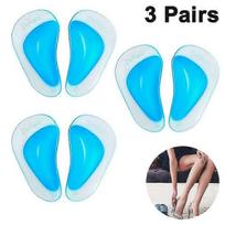 Plantar Fasciitis Arch Support Shoe Insoles 3 Pairs, Thicken Gel Arch