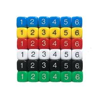 30PCS 16MM Game Dice Numbered 1-6 Math Manipulative Cubes Learning Activities Montessori Materials Educational
