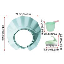 Shower Face Shield Soft Wide Brim Adjustable Hat Hair Washing Cap Shower Hat For Adults Women Men Kids Senior Pregnant Home mėlyna
