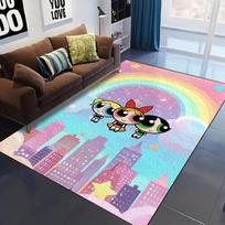 The Powerpuff Girls Area Carpet for Living Room Bedroom Home Decor Cool Movie Mat Floor Mat LXR169 60x90cm