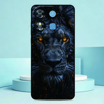 Juodojo Panteros telefono dėklas Doogee Note 56 / Note 56 Pro / Note 56 Plus Minkšto silikono apsauginis galinis dangtelis Pasidaryk pats individualizuota nuotrauka Doogee Note 56 Plus