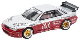 POP RACE Pandem Silvia S13 Moontech Red PR640258 1/64 - (Finished Model)