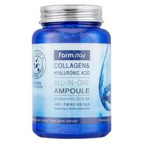[Farmstay] Collagen & Hyaluronic Acid All-In-One Ampoule (250ml) | High-Capacity Hydrating & Firming Serum, K-Beauty 250ml x 1EA