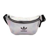Adidas Originals Trefoil Polyurethane Crossbody Bag, Sling Bag, Fanny Pack Regular Womens Laser White One Size balta