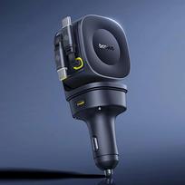 Baseus PrimeTrip VR2 Max Car Charger 60W with retractable USB-C cables / black