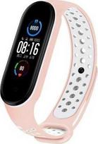 Beline Design Strap for Xiaomi Mi Band 7/ 6/ 5 Pink-White