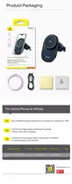 Baseus PrimeTrip VC1 Pro Wireless Car Charger for Air Vent Qi2 / black