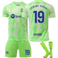 Youth and Children Adult Football Kit Sports Training Jersey Set with Socks 24/25 Barcelona Second Away Game 16
