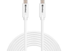 Sandberg 136-76 Usb Cable Usb 3.2 Gen 2 (3.1 Gen 2) 5M Usb C White