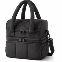 Insulated Lunch Box Double Deck Puffer Tote Easy to Use Lunch Bag  Outdoor juoda