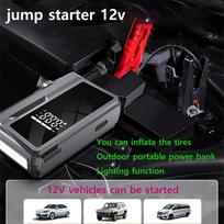 Car Jump Starter With Air Compressor LCD Screen 39800mAh Portable Booster Charger 1500A Powerful Car Battery Starting Devi 39800mAh