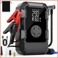 4000A Car Jump Starter with Air Compressor, 12V Battery Booster & Tire Pump 150PSI for Gas Diesel Engines, LED Light
