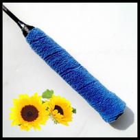 Aukštos kokybės teniso badmintono raketės papildomos rankenos medvilninės rankenos juosta prakaitą sugeriančios rankenos apvyniojimas prakaito juosta 63cm mėlyna
