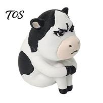 PLA Cow Decoration 3D Printed Dairy Figurine, Cartoon Cattle Statue for Desk Decor, Collectible Figure Mini Sculpture Home Office, Gift Animal Lovers A