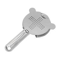 High-Density Spring Bar Strainer Anti Rust Ice Strainer Ergonomic Drink Strainer  Bars sidabras