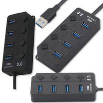 Hub usb 3.0 4x 4 porty portowy usb3.0 1x4 5gbps rozdzielacz rozgałęźnik